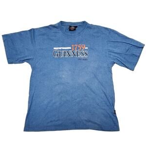 1759 Guinness Ireland Tshirt Front Graphic XL Short Sleeve Official Tag Blue Vtg